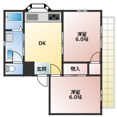 高槻市津之江町１丁目の賃貸マンションの間取り