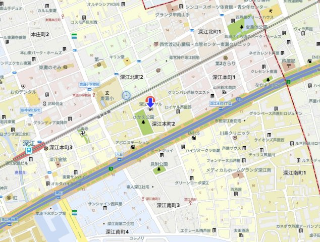 深江ロイヤルマンションの地図|専有庭付き！趣味のスペースとしても使えます♪