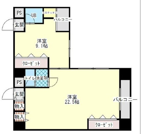 ニューライフ大手前参番館の間取り