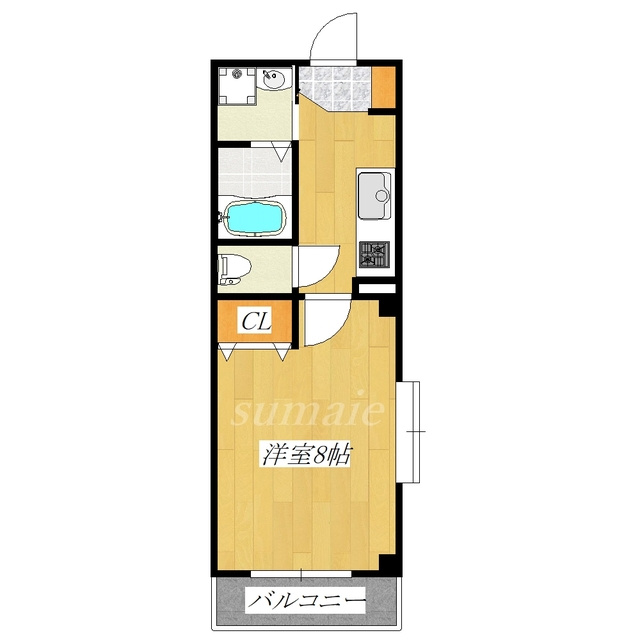 サクラテラスの間取り|西向きのお部屋です♪