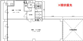 大阪市中央区南船場４丁目の店舗事務所の区画図