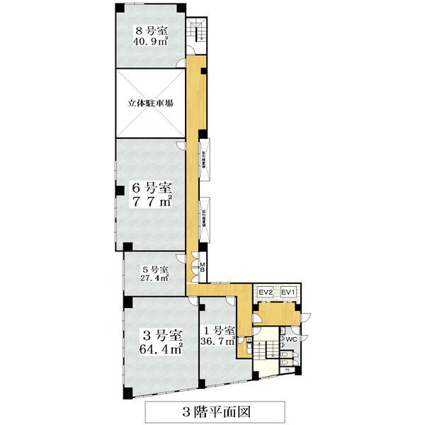 第18松屋ビルの区画図