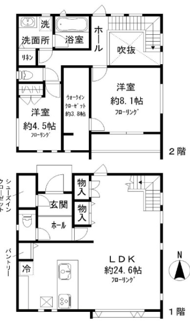 鈴木町一丁目貸家の間取り