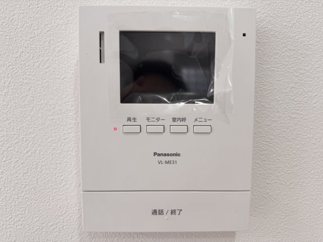 中央区 海老塚町の防犯設備|モニター付インターホンで訪問者の確認ができます。家族も安心ですね！