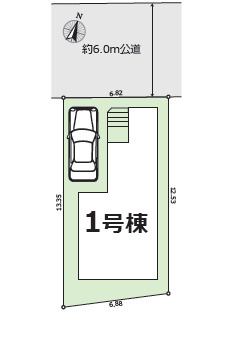 伊勢原市伊勢原4丁目4期　新築戸建　全1棟1号棟の区画図
