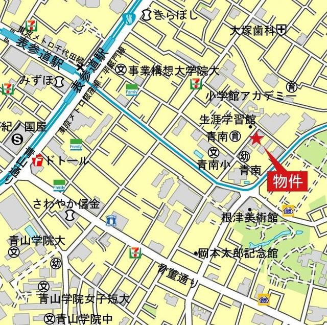 南青山スカイハイツの地図