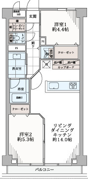 ライオンズマンション東麻布の間取り