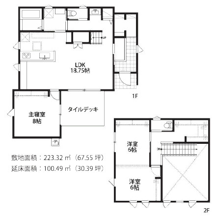 菊陽町原水7号棟の間取り