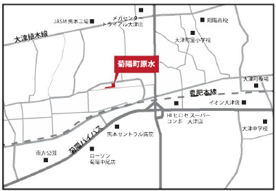 菊陽町原水7号棟の地図