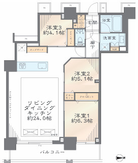 ベイクレストタワーの間取り