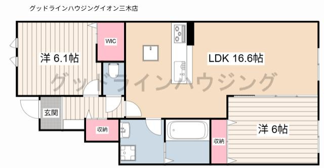 メゾンドソラⅢの間取り