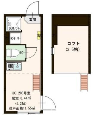北区堀船２丁目のアパートの間取り
