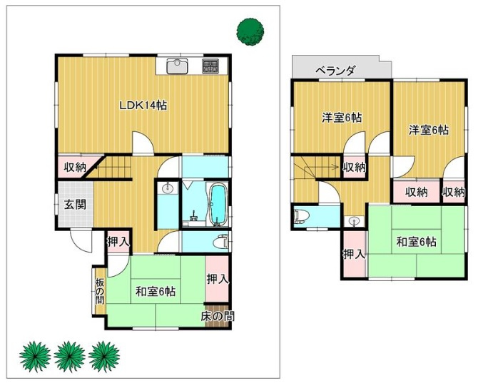 千鳥が丘３丁目　中古戸建の間取り