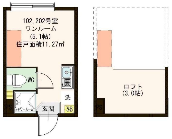 世田谷区桜丘１丁目のアパートの間取り