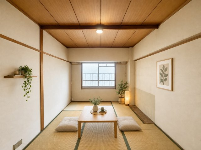 八戸ノ里グランドマンションB棟の和室|バルコニーから光を取り込みやすく、寝室やくつろぎの一室としても活躍します♪