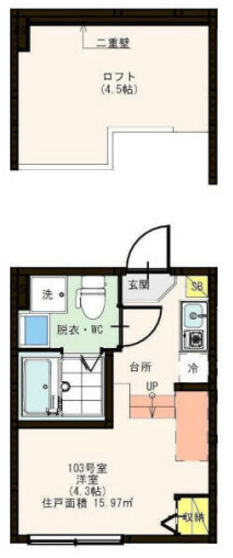 練馬区関町北３丁目のアパートの間取り