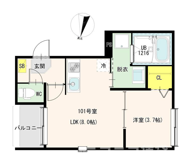 足立区栗原３丁目のアパートの間取り