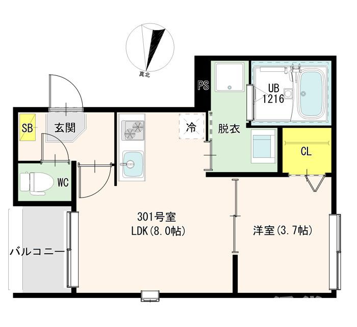 足立区栗原３丁目のアパートの間取り