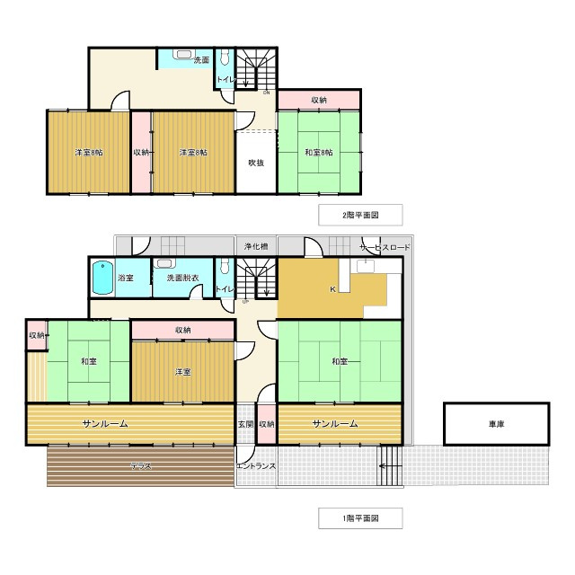 愛西市鰯江町郷西の中古一戸建の間取り