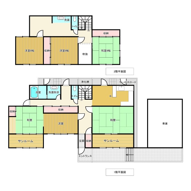 愛西市鰯江町郷西の中古一戸建の間取り