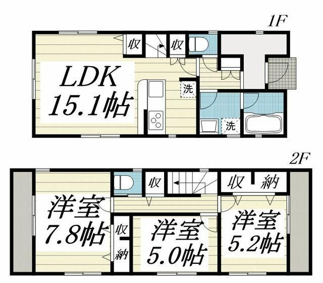 東大和市立野戸建０１の間取り