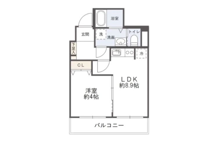 渋谷区代々木２丁目の中古マンションの間取り