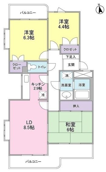 メゾン白亜館の間取り