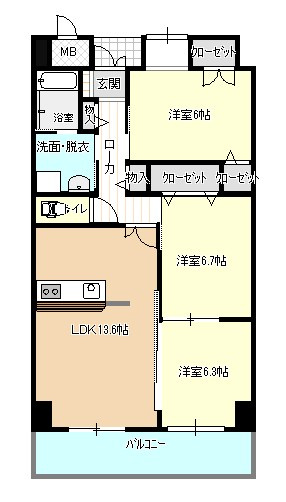 アンビエンテ宇部山口の間取り