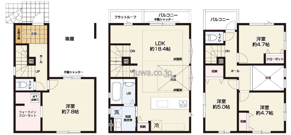【新築分譲住宅】朝霞市三原21期の間取り