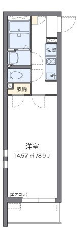 【間取り】 | クレイノハイツサングリーンⅡ | 代表的な間取のため実際の間取とは異なる場合があります