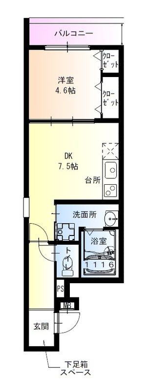 フジパレス上新庄駅北Ⅱ番館の間取り