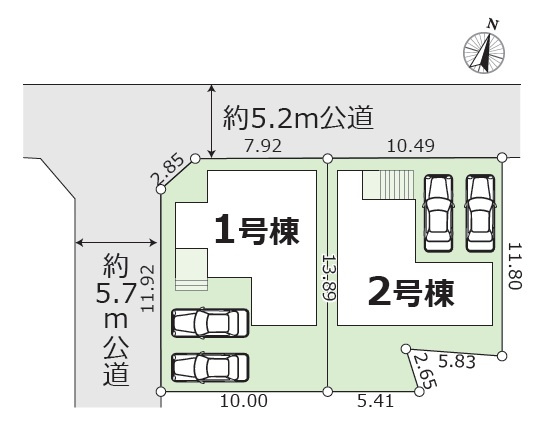グラファーレ　知多市八幡3期2棟の区画図|ゆとりある区画設計で、家族全員の暮らしにフィットします。暮らしやすさを重視した区画です。