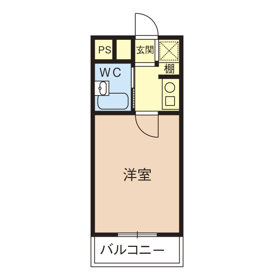フルール岡本の間取り|反転タイプ