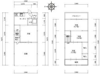 【間取り】 | 中津3丁目1棟貸店舗