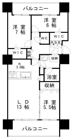 【間取り】 | デュオヒルズ釧路