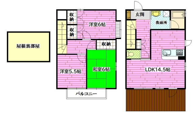 東野タウンハウスの間取り