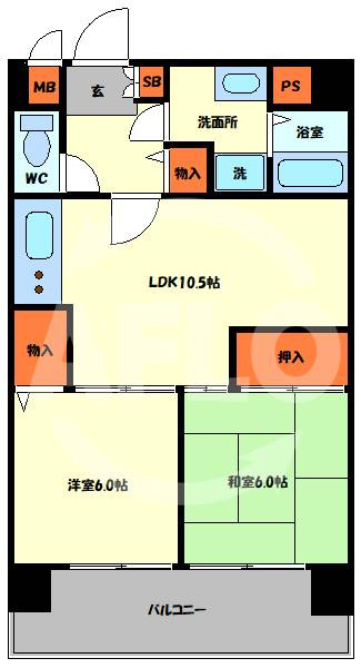 富士プラザⅢ　波除小学校区の間取り|富士プラザⅢ　間取り