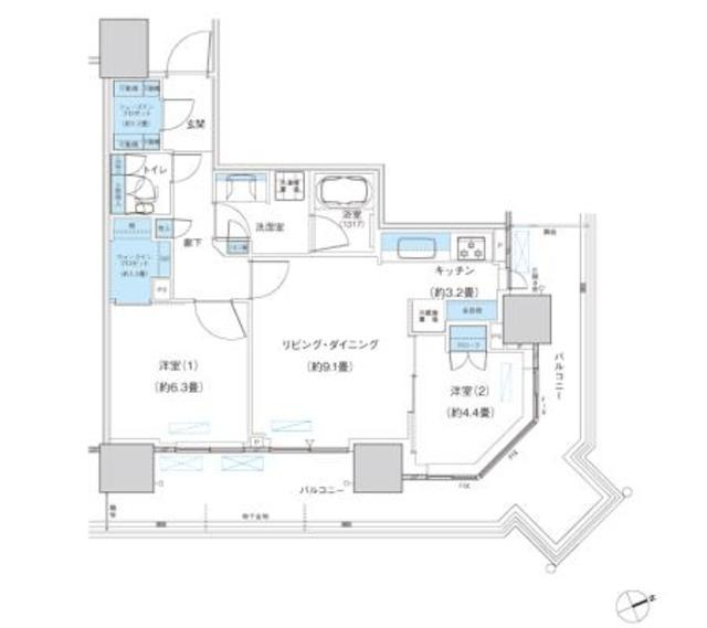 パークシティ柏の葉キャンパス　ザ・ゲートタワー　ウエストの間取り