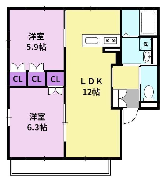 エクリスⅡの間取り