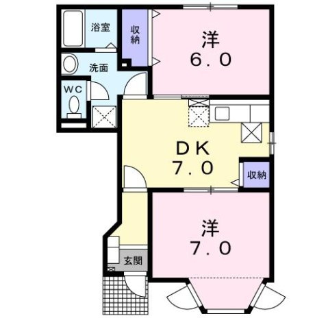 ソレアードＴＫの間取り