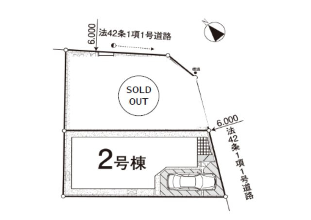 羽村市小作台7期の区画図|最終１棟です。詳細はお問い合わせください。