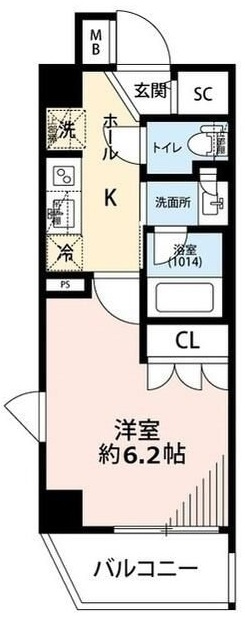 プレール・ドゥーク品川南大井の間取り|間取りです。