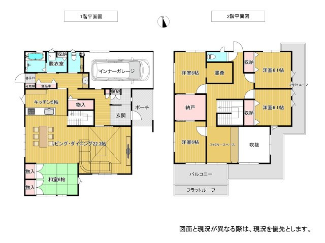 米子市上福原中古住宅の間取り