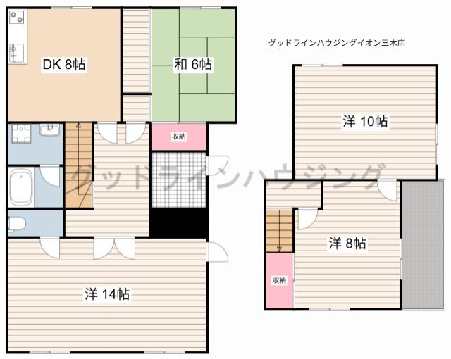 志染町西自由が丘2丁目戸建の間取り