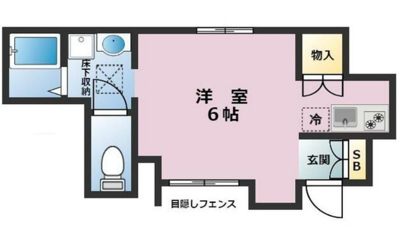 スタジオカルテットの間取り|間取りです。