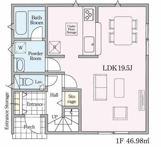 鴻巣市鴻巣第1 2号棟の間取り|1F