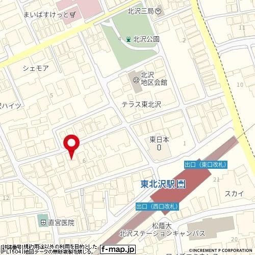 アレイム東北沢の地図