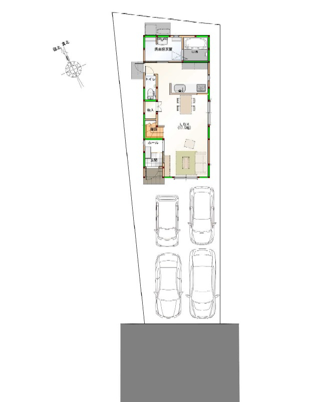 高知市役知町 ①  新築戸建ての区画図