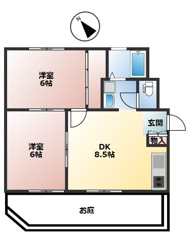 サンライフ西村Aの間取り