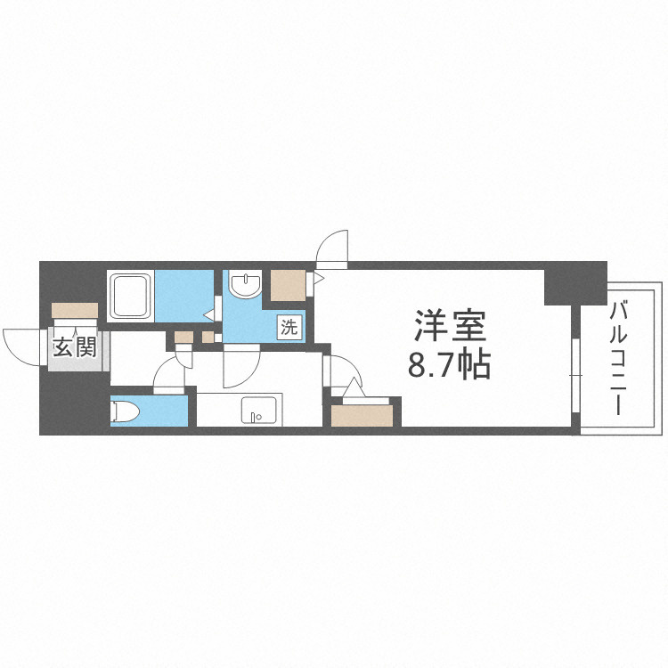 プランドール北浜の間取り